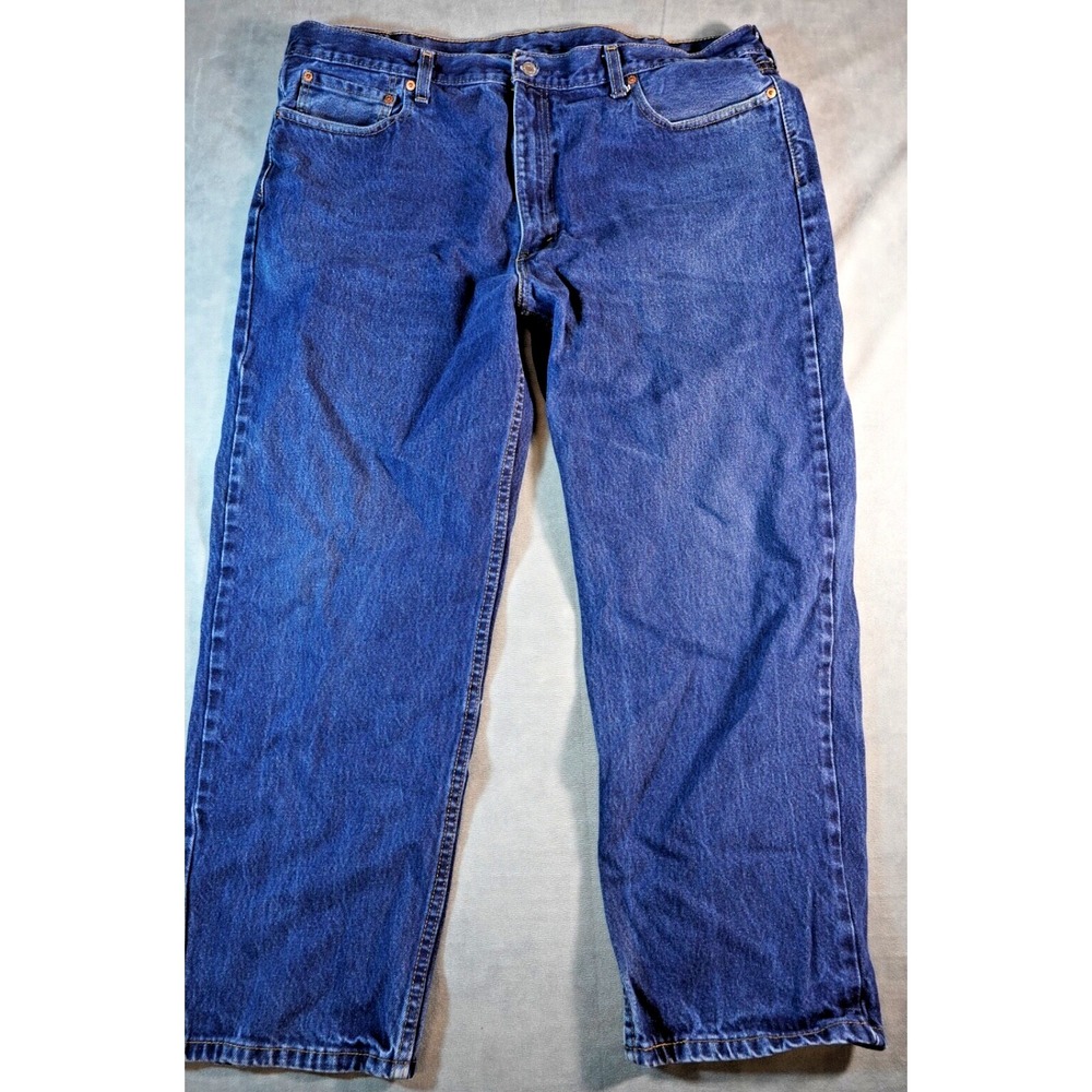 Levis 550 Relaxed Fit Straight Leg Jeans 42X30 Blue 5 Pocket Red Tab Denim Pants